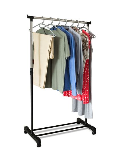 Retractaline Single Rail Garment Holder Retractaline Single Rail Garment Holder, Single Rail Garment Rack